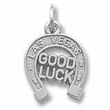 14K White Gold Las Vegas Good Luck Charm by Rembrandt Charms
