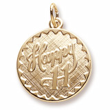 Gold Plated Happy 11 Birthday Charm by Rembrandt Charms