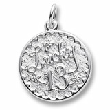 Sterling Silver Lucky 13 Charm by Rembrandt Charms