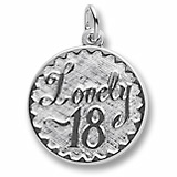 Sterling Silver Lovely 18 Birthday Charm by Rembrandt Charms