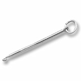 14K White Gold Crochet Hook Charm by Rembrandt Charms
