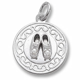 14k White Gold Baby Shoe Charm by Rembrandt Charms