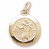 14K Gold Saint Christopher Charm by Rembrandt Charms