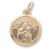 Gold Plate Madonna and Child Accent Charm by Rembrandt Charms