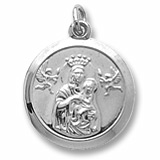 14K White Gold Madonna and Child Charm by Rembrandt Charms