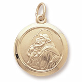 Gold Plated Saint Anthony Charm by Rembrandt Charms