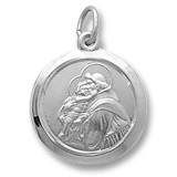 14K White Gold Saint Anthony Charm by Rembrandt Charms