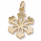 10K Gold Snowflake Charm by Rembrandt Charms