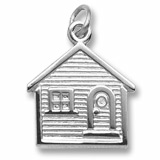 14K White Gold House Charm by Rembrandt Charms