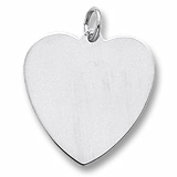 14K White Gold Medium Classic Heart Charm by Rembrandt Charms