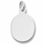 14k White Gold Disc (oval) Charm by Rembrandt Charms