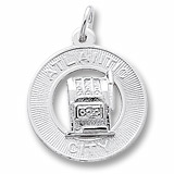 Rembrandt Atlantic City Slot Machine Charm, 14K White Gold