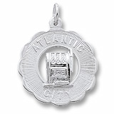 14K White Gold Atlantic City Slots Charm by Rembrandt Charms