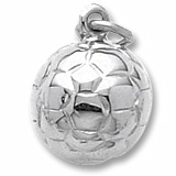 14K White Gold Soccer Ball Charm by Rembrandt Charms
