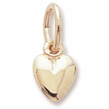 Gold Plate Heart Accent Charm by Rembrandt Charms