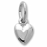 14K White Gold Heart Accent Charm by Rembrandt Charms