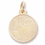 14K Gold I Love You Charm by Rembrandt Charms