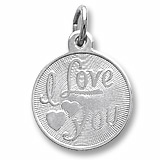 Sterling Silver I Love You Charm by Rembrandt Charms