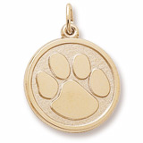10k Gold Paw Print Charm by Rembrandt Charms