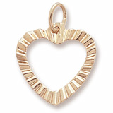 Gold Plated Heart Charm by Rembrandt Charms