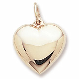 Gold Plated Heart Charm by Rembrandt Charms