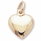 Gold Plate Heart Charm by Rembrandt Charms