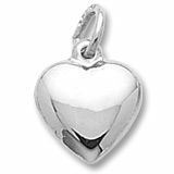 14K White Gold Heart Charm by Rembrandt Charms