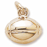 Rembrandt Rugby Ball Charm, Gold Plate Rembrandt Rugby Ball Charm, Gold Plate