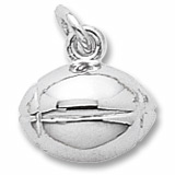 Rembrandt Rugby Ball Charm, Sterling Silver
