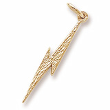 Gold Plated Lightening Bolt Charm by Rembrandt Charms