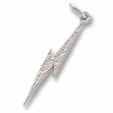 14K White Gold Lightening Bolt Charm by Rembrandt Charms