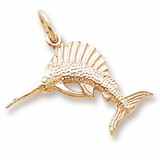 10K Gold Sailfish Charm by Rembrandt Charms