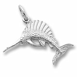 14K White Gold Sailfish Charm by Rembrandt Charms