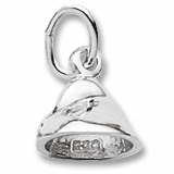 14K White Gold Chocolate Chip Charm by Rembrandt Charms