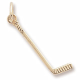 Gold Plated Hockey Stick Charm by Rembrandt Charms