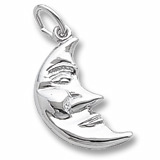 14K White Gold Moon Charm by Rembrandt Charms
