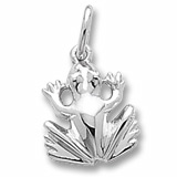 14K White Gold Frog Charm by Rembrandt Charms