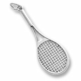 14k White Gold Tennis Racquet Charm by Rembrandt Charms