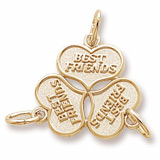 10K Gold Three Best Friends Hearts Charm by Rembrandt Charms