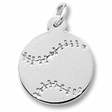 Sterling Silver Baseball Charm by Rembrandt Charms