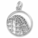 14K White Gold Roller Coaster Charm by Rembrandt Charms
