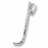14K White Gold Field Hockey Charm by Rembrandt Charms