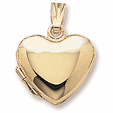 10K Gold Heart Locket Pendant by Rembrandt Charms