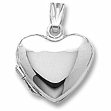 Sterling Silver Heart Locket Pendant by Rembrandt Charms