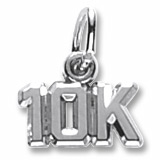 14K White Gold 10K Race Accent Charm by Rembrandt Charms