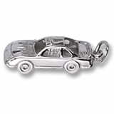 14K White Gold Race Car Charm by Rembrandt Charms