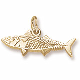 14K Gold Mackerel Fish Charm by Rembrandt Charms