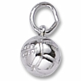 Sterling Silver Volleyball Accent Charm by Rembrandt Charms