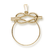 Gold Plate Infinity Charm Holder by Rembrandt Charms