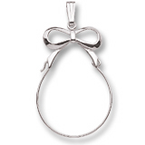14K White Gold Bow Charm Holder by Rembrandt Charms